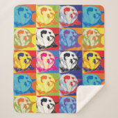 Pop Art Dogecoin Sherpadecke (Vorderseite)