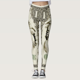Pop Art Dollar Leggings Vintag Glam