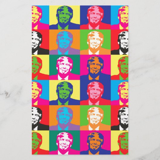 Pop Art Donald Trump Briefpapier (Vorderseite)