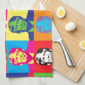 Pop Art Donald Trump Geschirrtuch (Viertel Falte)