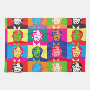 pop art donald trump geschirrtuch