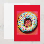 Pop Art Donut Feiertagskarte (Vorne/Hinten)