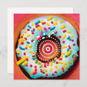 Pop Art Donut Feiertagskarte (Vorne/Hinten)