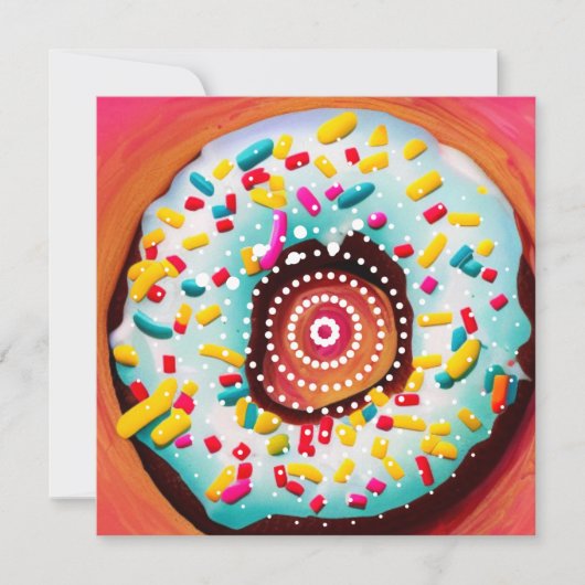 Pop Art Donut Feiertagskarte (Vorderseite)