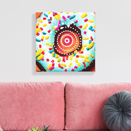 Pop Art Donut Leinwanddruck (Insitu (Wohnzimmer))