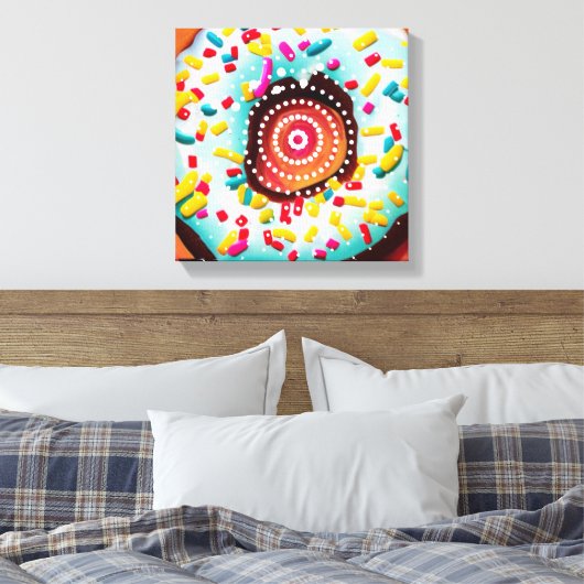 Pop Art Donut Leinwanddruck (Insitu (Schlafzimmer))