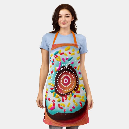 Pop Art Donut Schürze (Getragen)