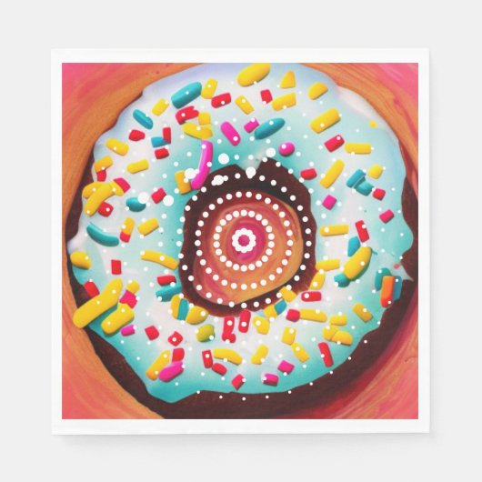 Pop Art Donut Serviette (Vorderseite)