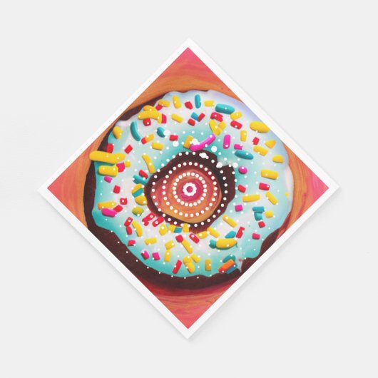 Pop Art Donut Serviette (Ecke)