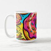 Pop-Art-Donuts-Muster Kaffeetasse (Links)