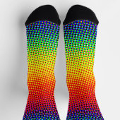 Pop Art Dots Moderner Regenbogen hell & farbenfroh Socken (Oben)