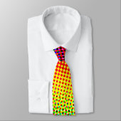 Pop Art Dots Rainbow Bright Farbiger Gay Pride Krawatte (Gebunden)