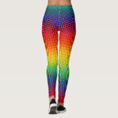 Pop Art Dots Rainbow Bright Farbiger Gay Pride Leggings (Rückseite)