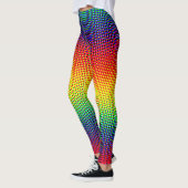 Pop Art Dots Rainbow Bright Farbiger Gay Pride Leggings (Links)