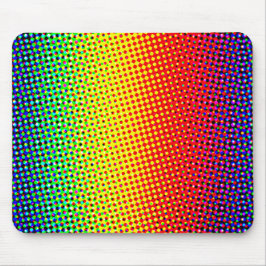 Pop Art Dots Rainbow Bright Farbiger Gay Pride Mousepad