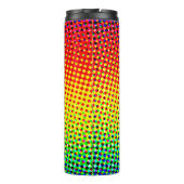 Pop Art Dots Rainbow Bright Farbiger Gay Pride Thermosbecher (Rückseite)