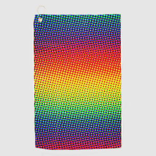 Pop Art Dots Regenbogen Helle fröhliche farbige Ga Golfhandtuch