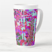 Pop Art Dragonfis auf Rosa Latte Tasse (Rechte Ecke)