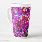 Pop Art Dragonfis auf Rosa Latte Tasse (Linke Ecke)