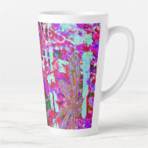 Pop Art Dragonfis auf Rosa Latte Tasse