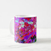 Pop Art Dragonfis auf Rosa Latte Tasse (Vorderseite Links)
