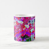 Pop Art Dragonfis auf Rosa Latte Tasse (Mittel)