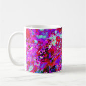 Pop Art Dragonfis auf Rosa Latte Tasse (Links)