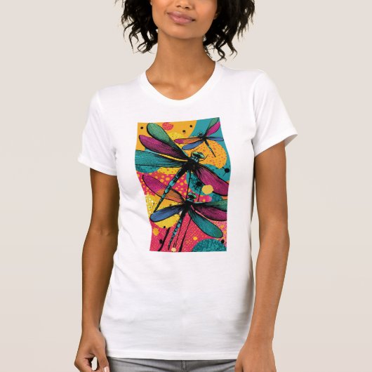 Pop Art Dragonflies T-Shirt (Vorderseite)