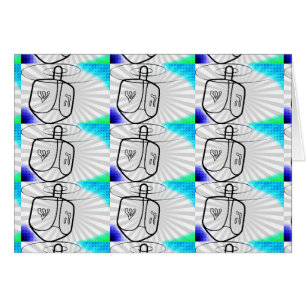 Pop Art Dreidel Grußkarte