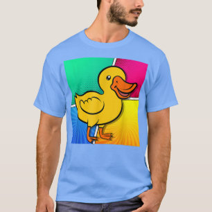Pop Art Duck Lover Farm Animal Bird Bauer Duck T-Shirt