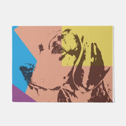 Pop Art Effect Beagle Fußmatte (Vorderseite)