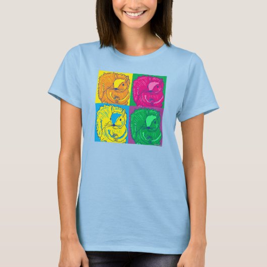 Pop Art Eichhörnchen T-Shirt (Vorderseite)