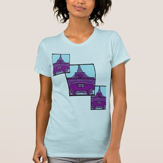 Pop Art Eiffel Tower T-Shirt (Vorderseite)
