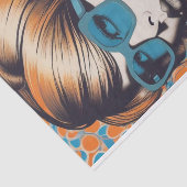 Pop Art: Ein großartiges Hippy Chick Decoupage Pap Seidenpapier (Ausschnitt)