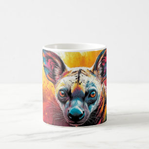 Pop-Art eines Afrikanischen Wildhundes, auch bekan Kaffeetasse