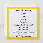 Pop Art Einladung (Rückseite)