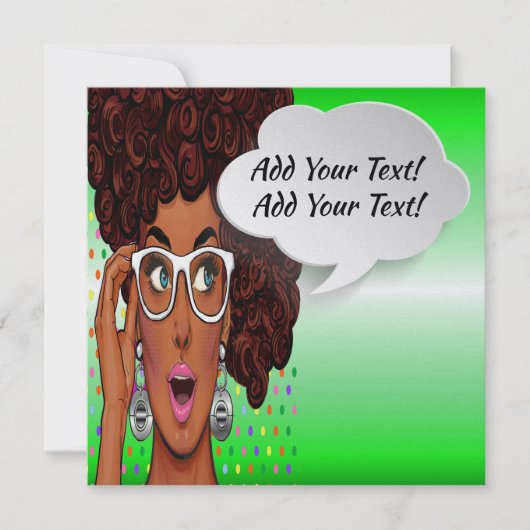 Pop Art Einladung (Vorderseite)