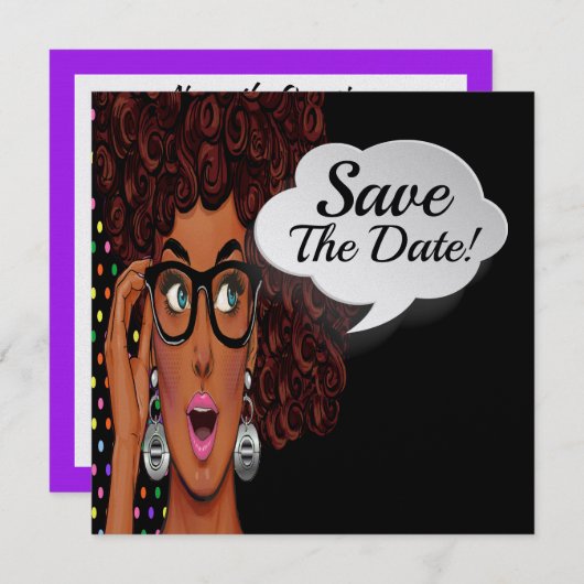 Pop Art Einladung (Vorne/Hinten)