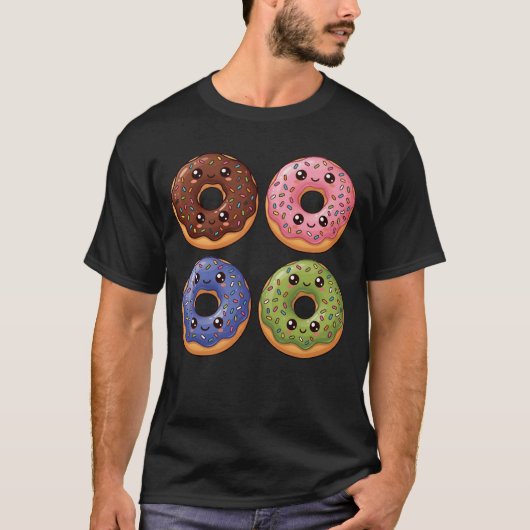 Pop Art-Eisdonuts Kawaii T-Shirt (Vorderseite)