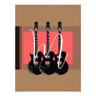 Pop Art Electric Gitarre Monogram Fotodruck