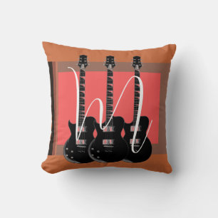 Pop Art Electric Gitarre Monogram Kissen