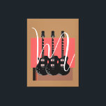 Pop Art Electric Gitarre Monogram Leinwanddruck<br><div class="desc">Musikinstrumente Graphic Designs Bilder</div>