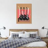 Pop Art Electric Gitarre Monogram Leinwanddruck (Insitu (Schlafzimmer))