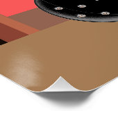 Pop Art Electric Gitarre Monogram Poster (Ecke)