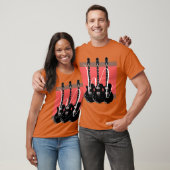Pop Art Electric Gitarre Orange Monogram Initial T-Shirt (Unisex)