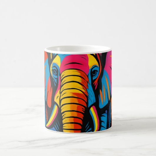 Pop-Art-Elefant Kaffeetasse (Mittel)