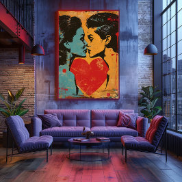 Pop Art Elegante: Amor Entre Mujeres Fotodruck