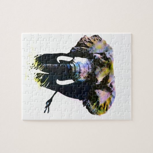 Pop Art Elephant - Animals Art Puzzle (Horizontal)