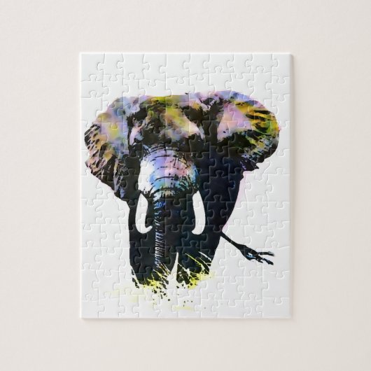 Pop Art Elephant - Animals Art Puzzle (Vertikal)