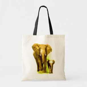 Pop Art Elephant Family Mama Baby Tragetasche